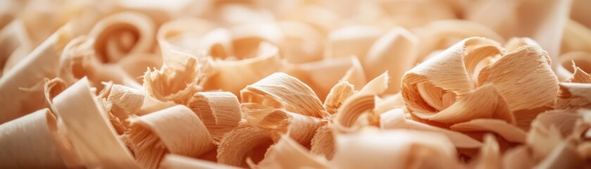 Wooden Shavings from Planer Tool