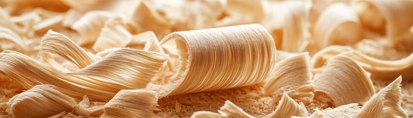 Wooden Shavings from Planer Tool