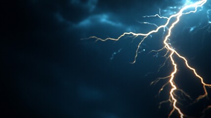 Lightning strike, dark sky, energy, power, electricity, background, design