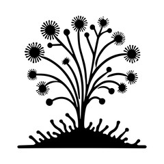 Simple Vector Icon of a Haller’s Apple-Moss – Logo Design Illustration