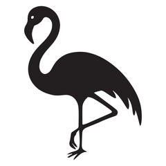 Flamingo Bird Silhouette Vector Illustration