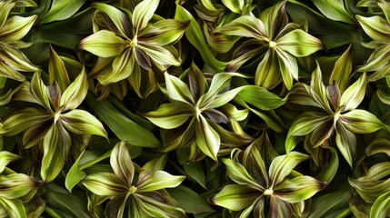 Fototapeta premium A detailed view of various types of greenery
