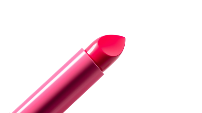 Pink lipstick isolated on transparent background