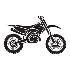 Obraz premium Dirt Bike Silhouette Vector Illustration for Motorsports