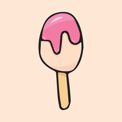 sweets. sweet food. colored icons on the theme of sweets. candy. ice cream. vector. doodle. a set of goodies. a template for creating a poster. cake. a cupcake. hats made of cream.