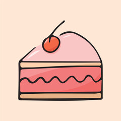 sweets. sweet food. colored icons on the theme of sweets. candy. ice cream. vector. doodle. a set of goodies. a template for creating a poster. cake. a cupcake. hats made of cream.