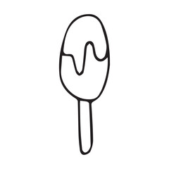 sweets. sweet food. colored icons on the theme of sweets. candy. ice cream. vector. doodle. a set of goodies. a template for creating a poster. cake. a cupcake. hats made of cream.