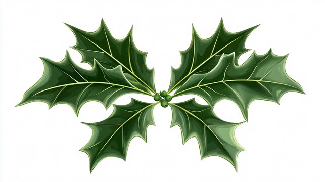 Tropical Botany: Grated Natural Leaves of Holly Plant for Wid Usage