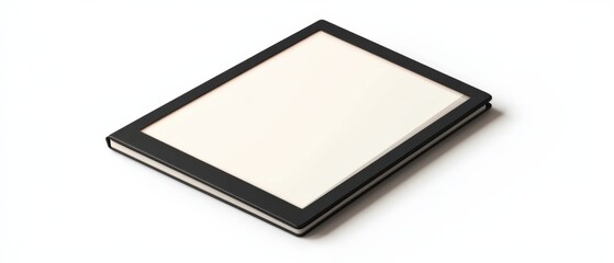 black and white book on white background