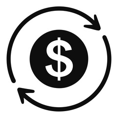 Obraz premium Money conversion duotone Illustration. dollar exchange icon 