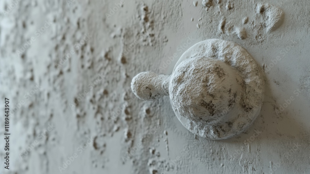 Poster close up view of microbes on common surfaces like door handles and smartphones revealing unseen micr