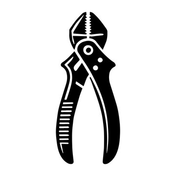 black pliers tool isolated clip art preview