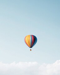 Fototapeta premium Colorful Hot Air Balloon in Clear Sky