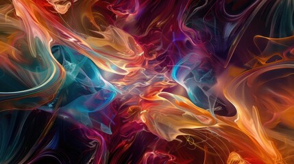 a surreal dreamscape where reality bends and distorts like a funhouse mirror, white space in the center of the page for text, vibrant and surreal hues against a dark background