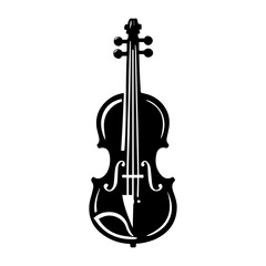 Fototapeta premium Simple Vector Icon of a Violin – Logo Design Illustration