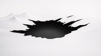 Fototapeta premium Abstract black hole effect on white background