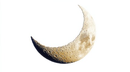 crescent moon on a white background