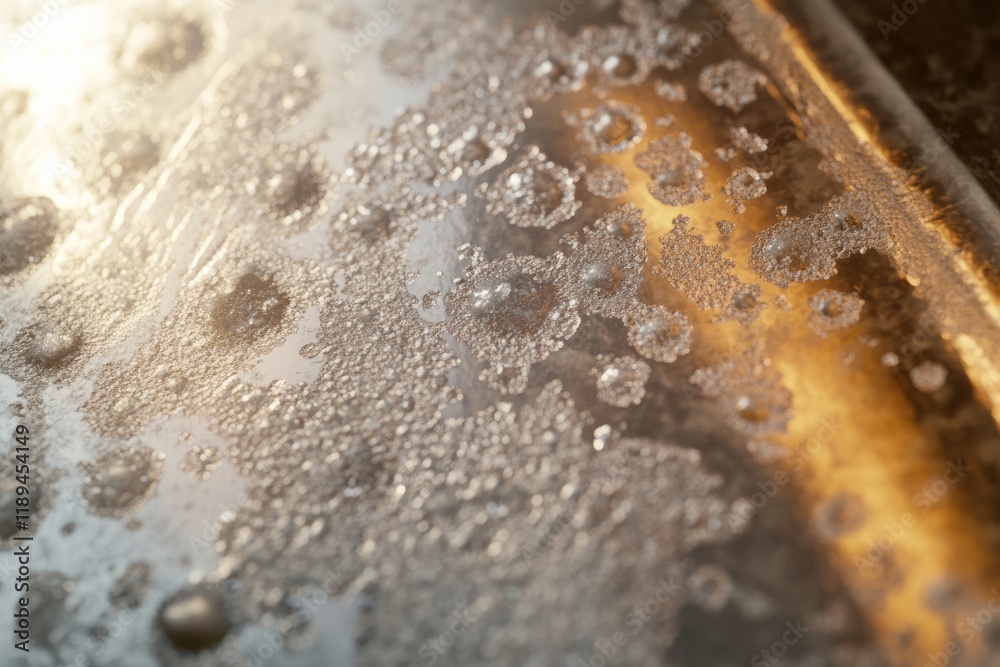 Poster close up view of microbes on common surfaces like door handles and smartphones revealing hidden germ