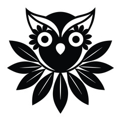 Obraz premium floral design with owl vector illustration
