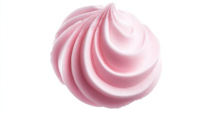 close up of a pink swirl on a white background