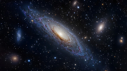 Fototapeta premium Stellar Symphony: Constellations and Stars in a Desert Sky