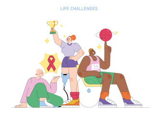 Human Values. Flat Vector Illustration