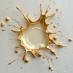 Obraz premium gold paint splash on white surface