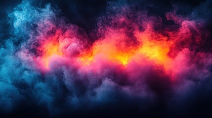 Abstract colorful smoke clouds.