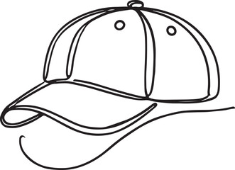 Vector Cap Icon – Unique Line Drawing Illustration