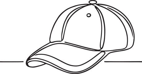Vector Cap Icon – Unique Line Drawing Illustration