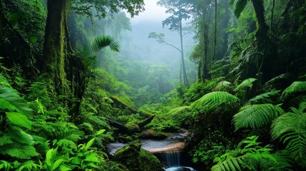 Obraz premium waterfall in jungle