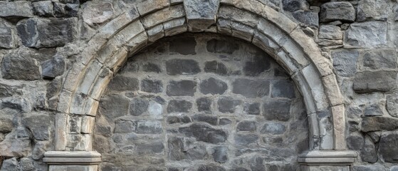 an old stone archway in a stone wall
