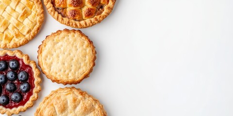 Assorted Mini Fruit Pies with Lattice Crusts and Berry Fillings for British Pie Week 7