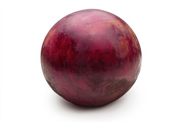 Close up of a round purple fruit