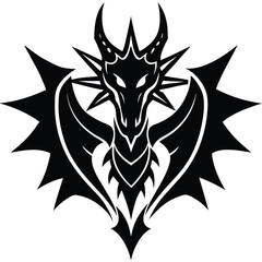 Frost Dragons vector design for sports teams and business branding. Ideal for logos, emblems, and mascots to convey strength, energy, and a competitive spirit in a unique, bold style.