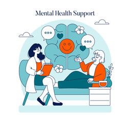 Happy Retirement Life. Flat Vector Illustration