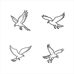 Elegant Flying Bird Icon in Vector Style for Creative Designs