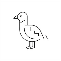 Pixelated Bird Icon Design for Creative Projects