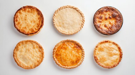 Rustic Savory Pies with Herbs on a Wooden Table for British Pie Week 7
