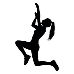 Climber Climbing in mountains silhouette vector illustration