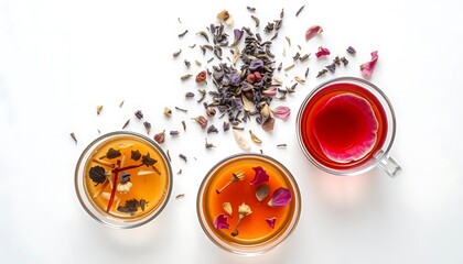 Floral Herbal Teacups: A Serene Still Life