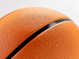 close up of orange basketball with black stripe
