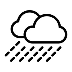 Rain cloud icon. Symbol of rainy season 