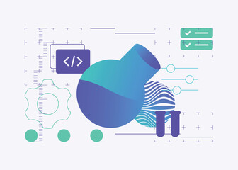  Devops testnet modern gradient technology illustration