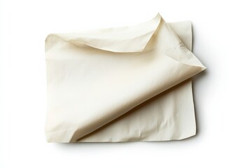 Naklejka premium a sheet of parchment paper on a white background