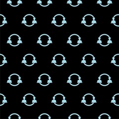 Mentoring people icon pattern seamless isolated on black background