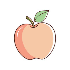 apple vector icon, apple vector illustration - simple illustration of apple, perfect for logos apple