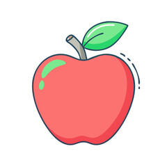 apple vector icon, apple vector illustration - simple illustration of apple, perfect for logos apple