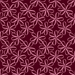 Abstract hand drawn flowers, seamless patterns with floral for fabric, textiles, clothing, poster, cover, banner, wall art, home decor, background. Vector illustration