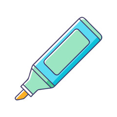 highlighter vector icon, highlighter vector illustration - simple illustration of highlighter, perfect for logos highlighter
